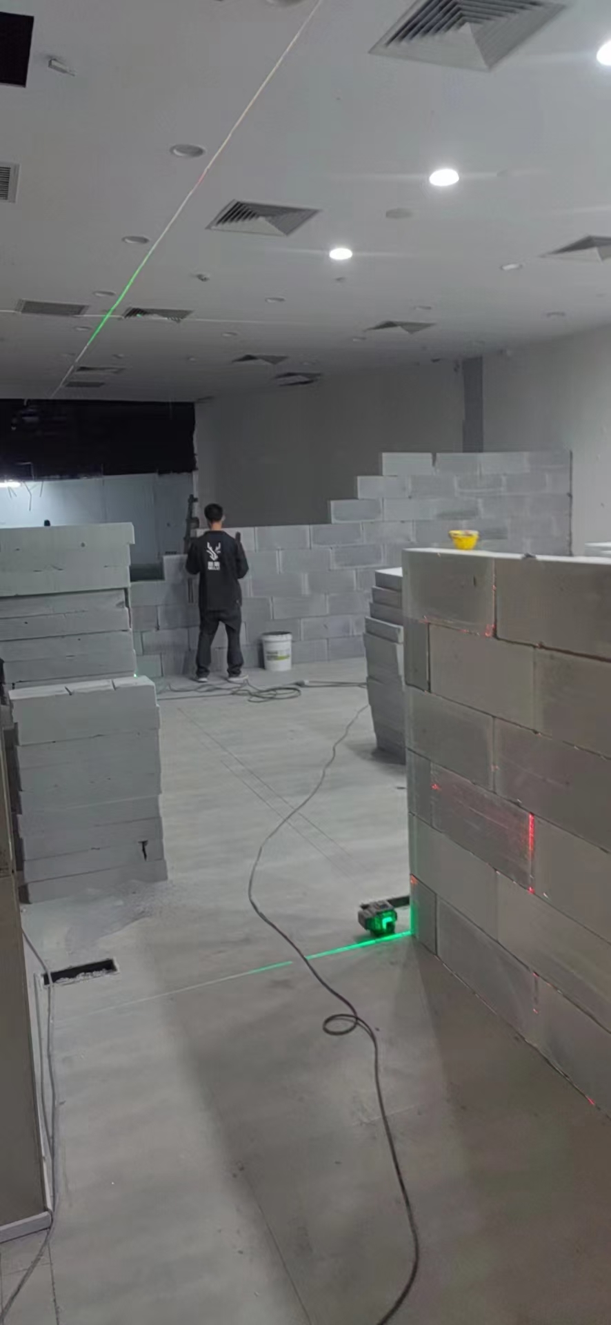 轻质砖隔墙现场效果图
